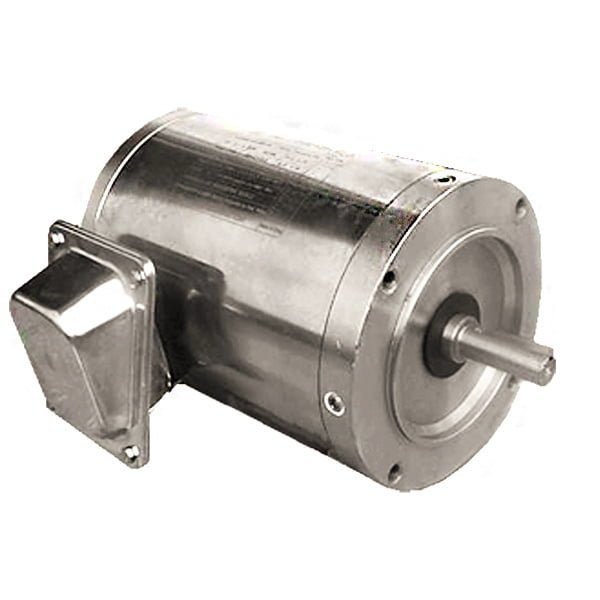 Worldwide Electric Worldwide Electric SS Washdown Duty Motor WSSNV13-18-56CB, TENV, Rigid-C, 3 PH, 1/3 HP, 1800 RPM WSSNV13-18-56CB